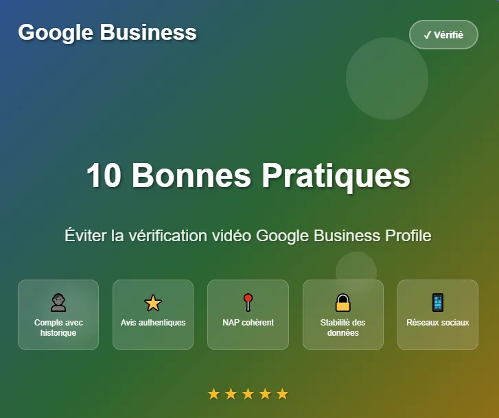 10 Bonnes pratiques pour éviter une demande de vidéo de vérification sur votre fiche Google Business Profile